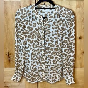 Banana Republic leopard print blouse